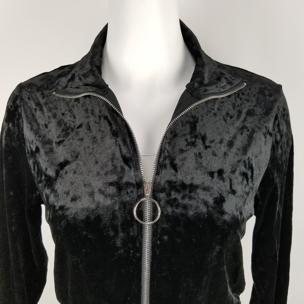 NWT Chloe & Katie‎ Size S Velvet Lightweight Jacket